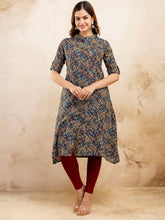 Paisley Kalamkari Printed Cotton A-Line Kurta