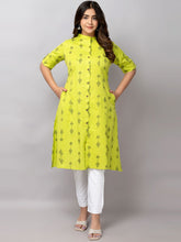Ikat Printed Cotton A-Line Kurta