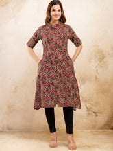 Kalamkari Printed Pure Cotton A-Line Kurta