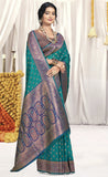 Attractive Sky Blue Color Soft Silk Saree