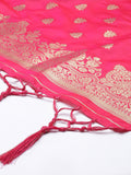 Amazing Rani Pink Banarasi silk Weaving Work Traditional Tassel Dupatta