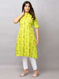 Ikat Printed Cotton A-Line Kurta