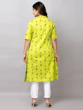 Ikat Printed Cotton A-Line Kurta
