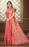 Lavish Dark Pink Color Soft Silk Saree