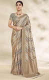 Charming Grey Color Cottonsilk Saree