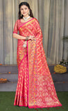 Enchanting Pink Color Soft Silk Saree