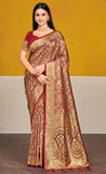 Regal Maroon Color Soft Satin Silk Saree