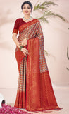 Marvelous Red Color Fancy Silk Saree