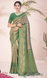 Marvelous Green Color Fancy Silk Saree
