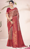 Marvelous Maroon Color Fancy Silk Saree