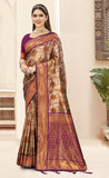 Vintage Purple Color Fancy Silk Saree