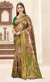 Teal Green Fancy Silk Saree
