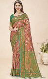 Gleaming Green Color Fancy Silk Saree