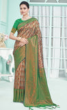 Dazzling Green Color Fancy Silk Saree