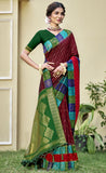 Blissful Maroon Color Soft Silk Saree