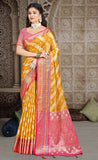 Timeless Yellow Color Soft Silk Saree