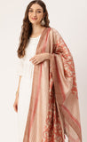 Adorning beige Cotton Printed Traditional Tassel Dupatta