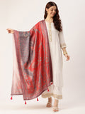 Red Cotton Printed Traditional Dupatta