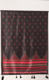 Black Cotton Printed Traditional Tassel Dupatta