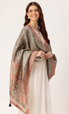 Adorning Multi color Cotton Printed Traditional Tassel White Women Dupatta