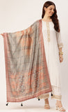 Adorning Multi color Cotton Printed Traditional Tassel White Women Dupatta