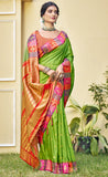Blossom Sea Green Color Soft Silk Saree