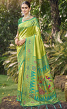 Divine Sea Green Color Patola Silk Saree