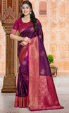 Exclusive Wine Color Soft Silk Saree