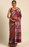 Amazing Onion Color Cotton Printed Saree
