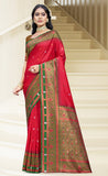 Adorning Dark Pink Color Soft Silk Saree