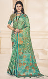 Exotic Pista Green Color Soft Organza Saree