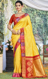 Exotic Yellow Color Soft Silk Saree