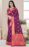 Adorable Wine Color Soft Silk Saree