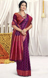Attractive Purple Color Soft Silk Saree