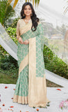 Marvelous Pista Green Color Cotton Saree