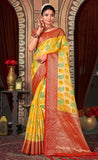 Charming Yellow Color Organza Saree