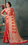 Precious Red Color Silk Saree