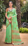 Timeless Beauty Cream Linen Saree Collection