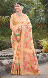 Delightful Cream Color Cotton Saree