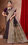 Charming Violet Color Silk Saree