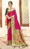 Traditional Magenta Color Paithani Silk Saree