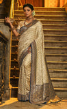 Festive Elegance Off White Banarasi Silk Saree Collection