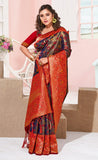 Pleasing Violet Color Kanjivaram Silk Saree