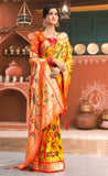 Alluring Yellow Color Paithani Silk Saree