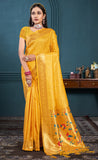 Stylish Yellow Color Paithani Silk Saree