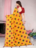 Fashion Petals Yellow Gotta Patti Bandhani Saree