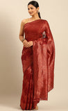 Vibrant Red Color Cotton Saree