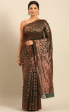 Refined Dark Green Color Cotton Saree