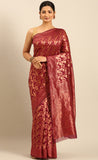 Fashionable Magenta Color Soft Cotton Saree