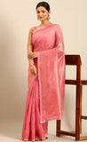 Majestic Pink Color Cotton Saree